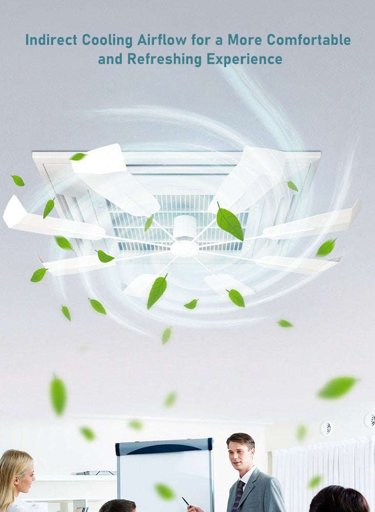Portable Deflector for Ceiling-Mounted Central Air Units, Indoor Air Conditioner Vent Director for Rooms and Offices