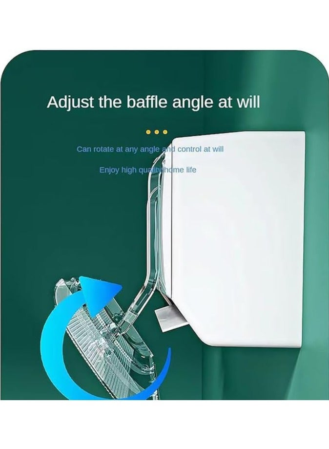 Adjustable Air Conditioner Deflector Confinement Air Deflector Outlet Air Wing Air Cooled Baffle Wind Direction Telescopic Windshield for Home, Transparent