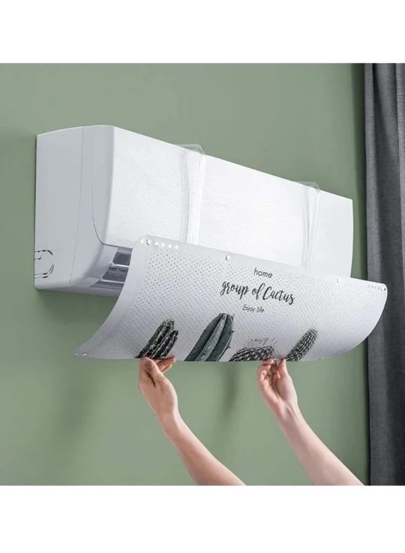 Adjustable Air Conditioner Wind Deflector Anti Direct Blowing Baffle J27 White/Grey