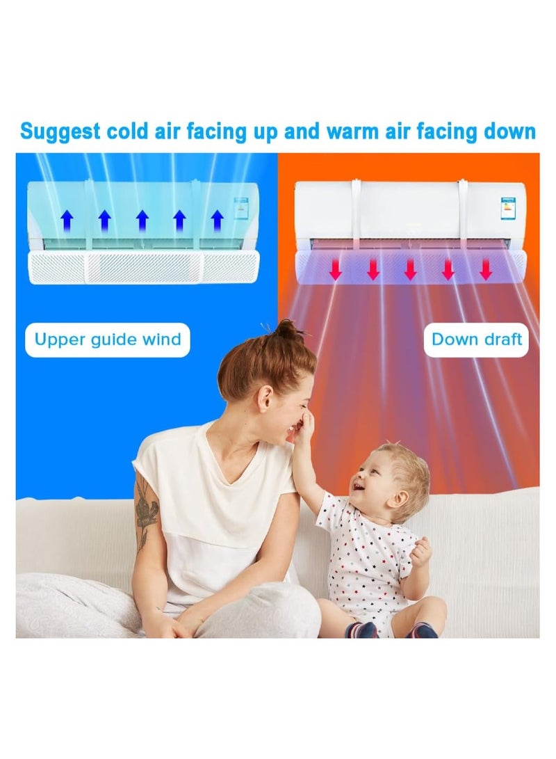 Air Conditioner Deflector, Necomi Adjustable AC air Deflector Suitable for Split air conditioners, 74-103cm Adjustable For Home Office Retractable Ac Windshield