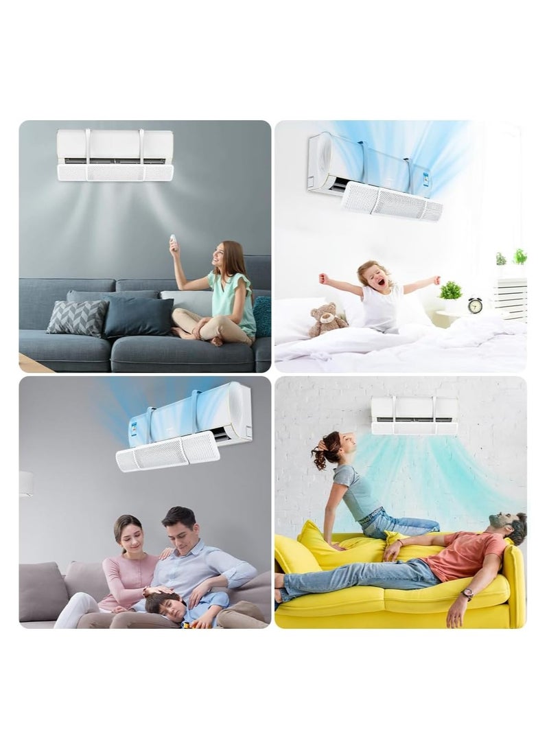Air Conditioner Deflector, Necomi Adjustable AC air Deflector Suitable for Split air conditioners, 74-103cm Adjustable For Home Office Retractable Ac Windshield