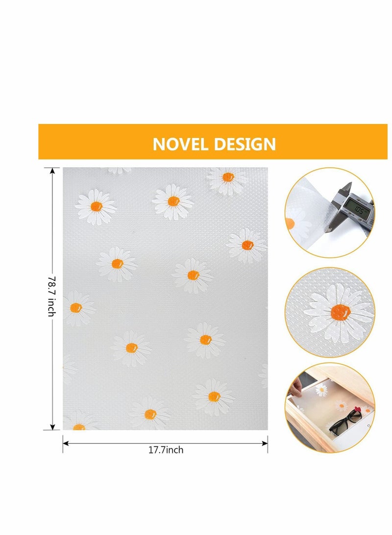 Shelf Liner Drawer for Kitchen, Non-Adhesive Waterproof Transparent Refrigerator Cabinet Pantry Shelves