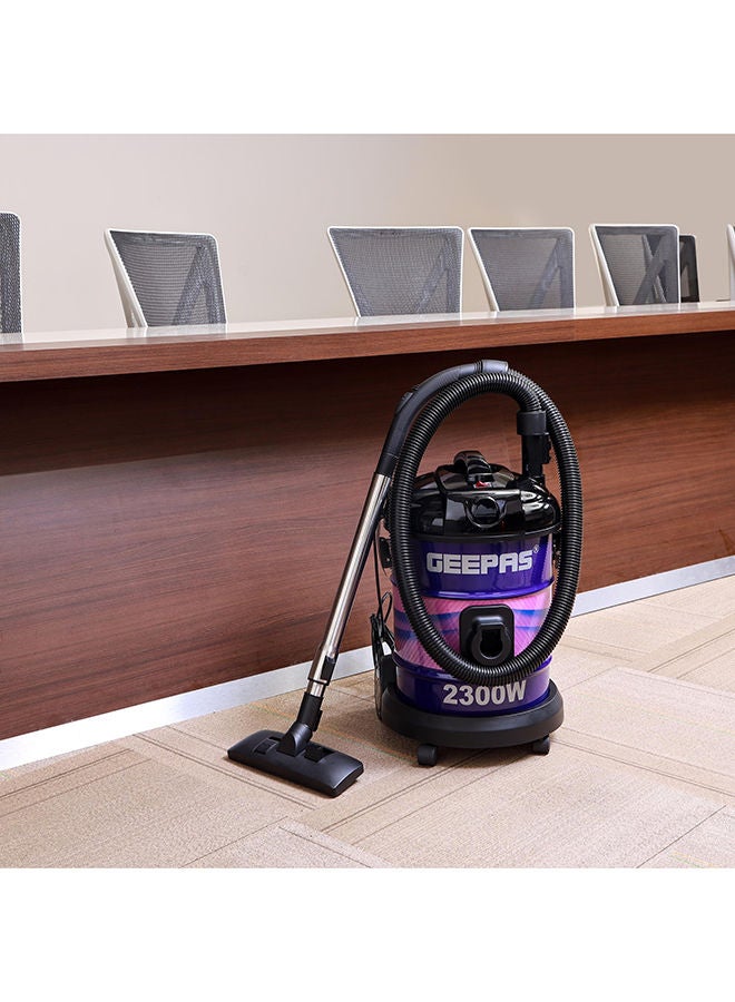 2-in-1 Blow and Dry Vacuum Cleaner - Portable Powerful Copper Motor | Comfortable Handle with Adjustable Suction Power | 21L Capacity - Dust Full Indicator 25 L 2300 W GVC2588 Purple/Pink/Silver