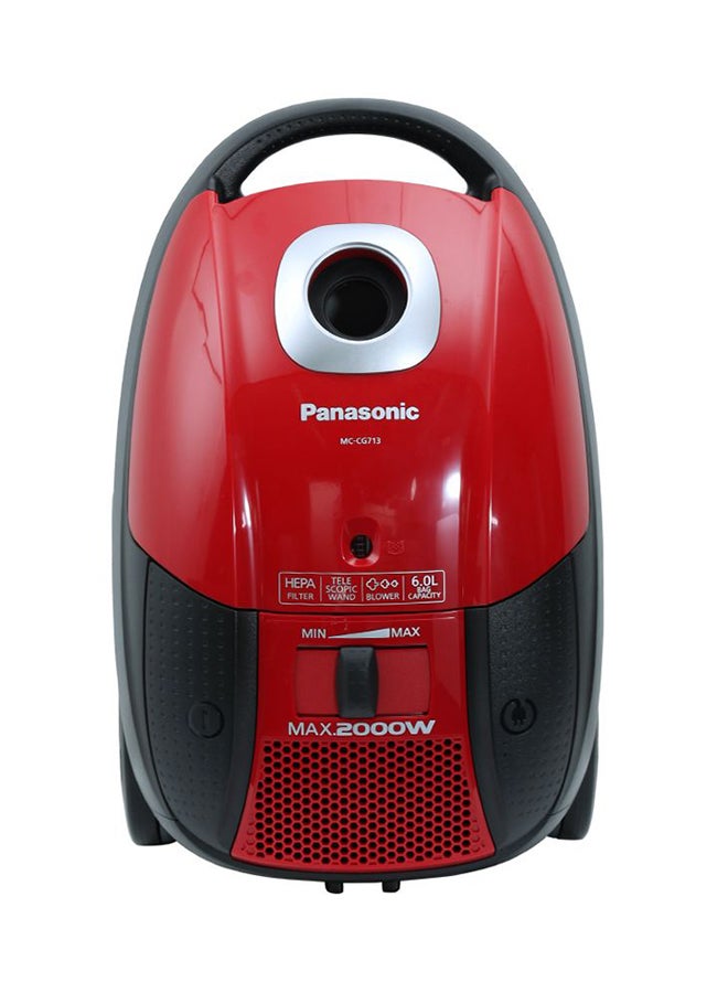 Canister Vacuum Cleaner 2000 W MCCG713R Red/Black