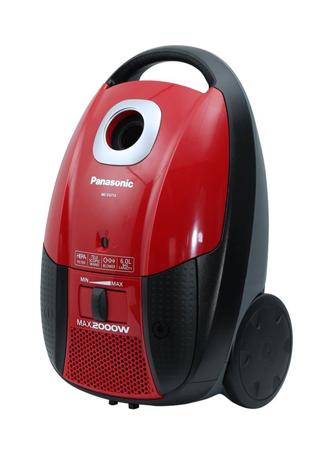 Canister Vacuum Cleaner 2000 W MCCG713R Red/Black