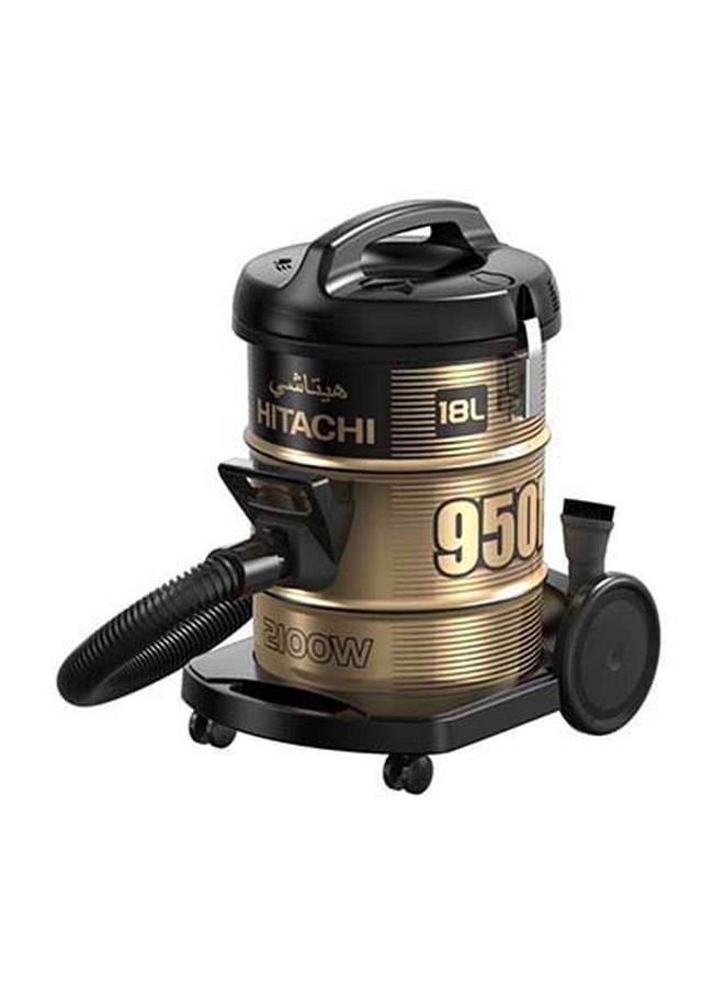 Electric Drum Type Vacuum Cleaner 18 L 2100 W CV950F 24CBS BK Gold/Black