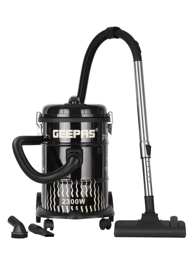 Dry and Blow Vacuum Cleaner , Stainless Steel Drum Tank with Powerful Copper Motor 21 L 2300 W GVC2592 Black