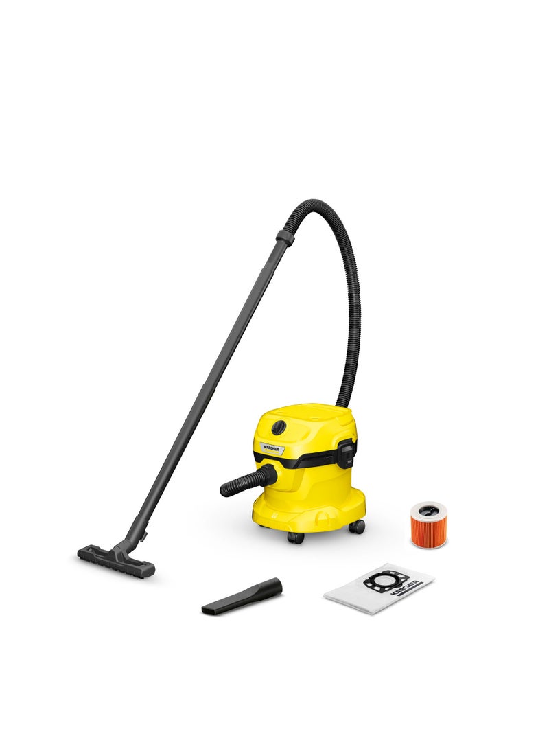 Wet and Dry Vacuum Cleaner WD 2 PLUS V-12/4/18/C 1000 W WD2 PLUS Yellow