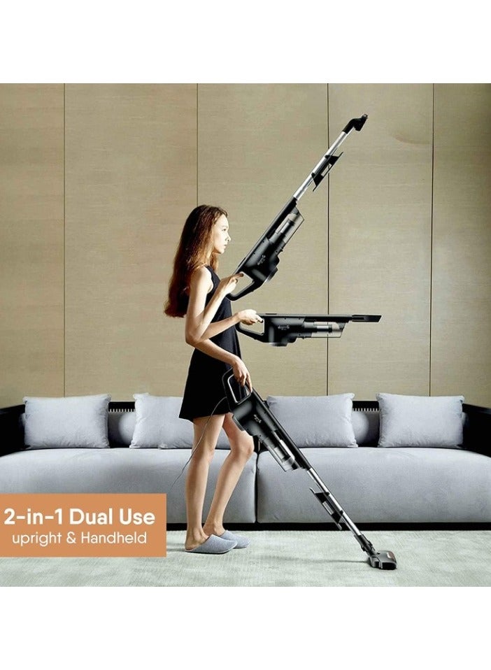 DX600 Handheld Vacuum Cleaner 2 in 1 800ml Large Capacity Dust Bin 15kPa Suction Power Stainless Steel Filter 4 Layers HEPA Filter Updated Version
