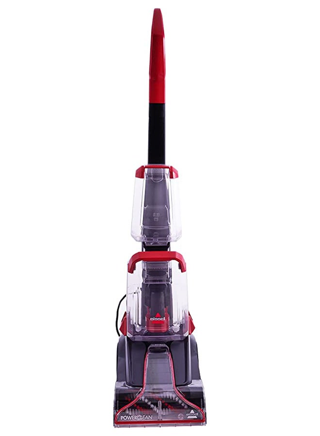 Upright Carpet Washer Turbo Clean Power Brush Deep Cleaner: Powerful Cleaning Performance for Carpets and Area Rugs 2.36 L 600 W 2889K Black/Red/Clear