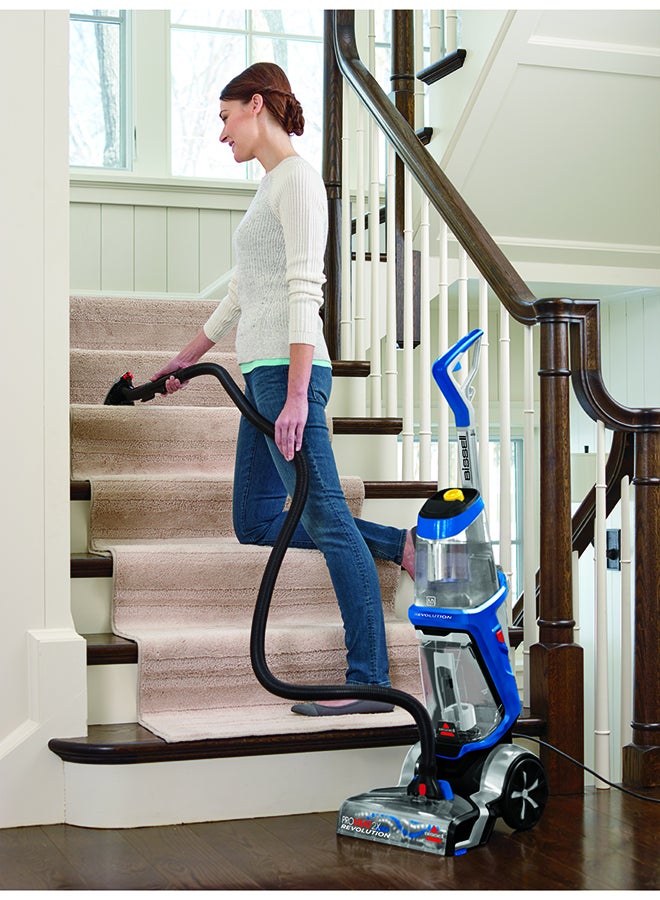 Upright Carpet Washer ProHeat 2x Revolution Deep Cleaner: TurboStrength Motor Technology, Max Clean Mode, Express Clean Mode, Heatwave Technology, Dual DirtLifter Powerbrushes 3.7 L 800 W 1858E Mambo Blue