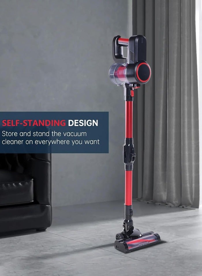 6-in-1 Cordless Vacuum Cleaner, 14000pa Stick & Handheld Vacuum Cleaner with Brushless Motor, 180° Foldable Wand,Lightweight Portable Vacuum Cleaner for Hard Floor Car Carpet Pet Hair Cleaning