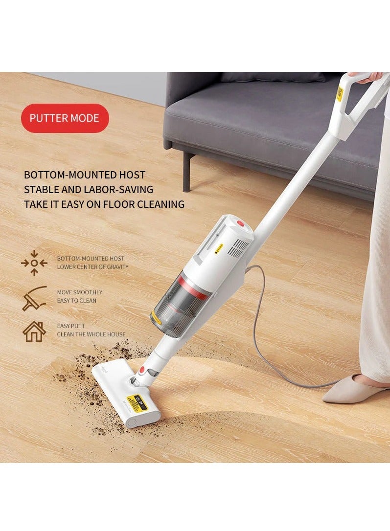 3-In-1 Portable Upright Vacuum Cleaner, 12kPa, 5M Power Cable 450 ml 600 W DX888 White