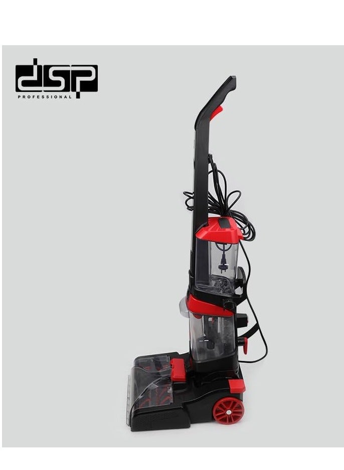 DSP High Power upright 800W Carpet Vacuum Cleaner with Heat Function Steam Vacuum Cleaner for Carpet and Sofa with Multiple Usage Scenarios TURBO Multi-usage Vacuum Cleaner KD2042. (Red/Black)