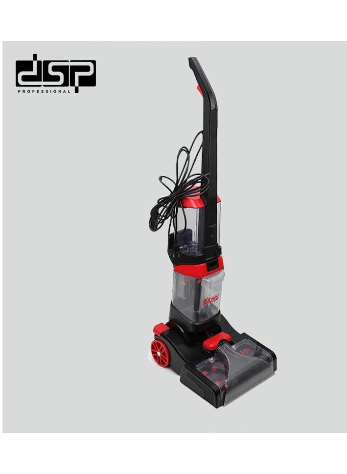 DSP High Power upright 800W Carpet Vacuum Cleaner with Heat Function Steam Vacuum Cleaner for Carpet and Sofa with Multiple Usage Scenarios TURBO Multi-usage Vacuum Cleaner KD2042. (Red/Black)