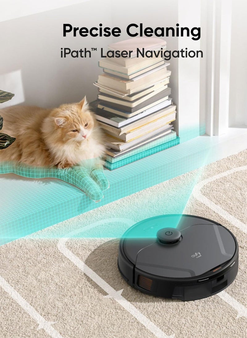 Clean X8 Pro Robotic Vacuum Cleaner Self-Empty Station, Twin-Turbine™ 2× 4,000 Pa Powerful Suction, Active Detangling™ Roller Brush, and iPath™ Laser Navigation for Pet Hair Deep Cleaning on Carpet 335 ml 50 W T2276 Black