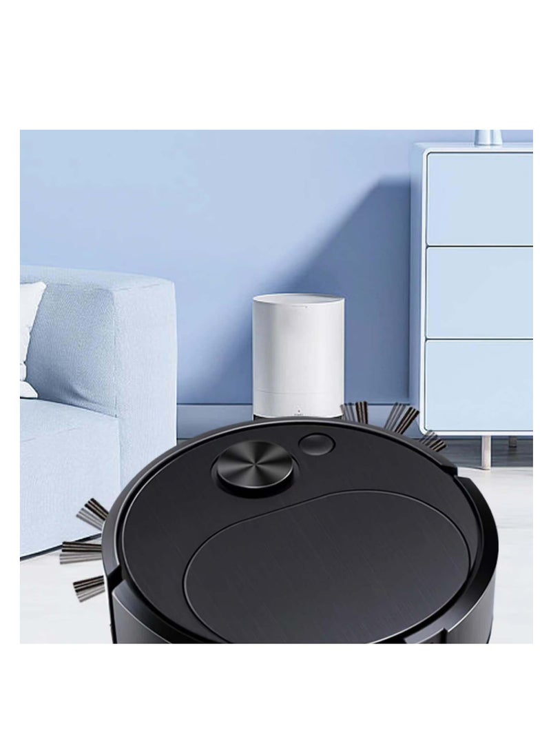 Robot Vacuum Cleaner, 3 in 1 Robot Vacuum Cordless USB Recha rgeable, Strong Suction & Low Noise, Electric Robotic Vacuum Cleaner with Mop for Hair Hard Floor Carpet(Black)