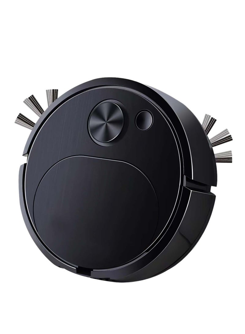 Robot Vacuum Cleaner, 3 in 1 Robot Vacuum Cordless, Strong Suction Low Noise, Electric Robotic Vacuum Cleaner with Mop for Hair Hard Floor Carpet(Black)