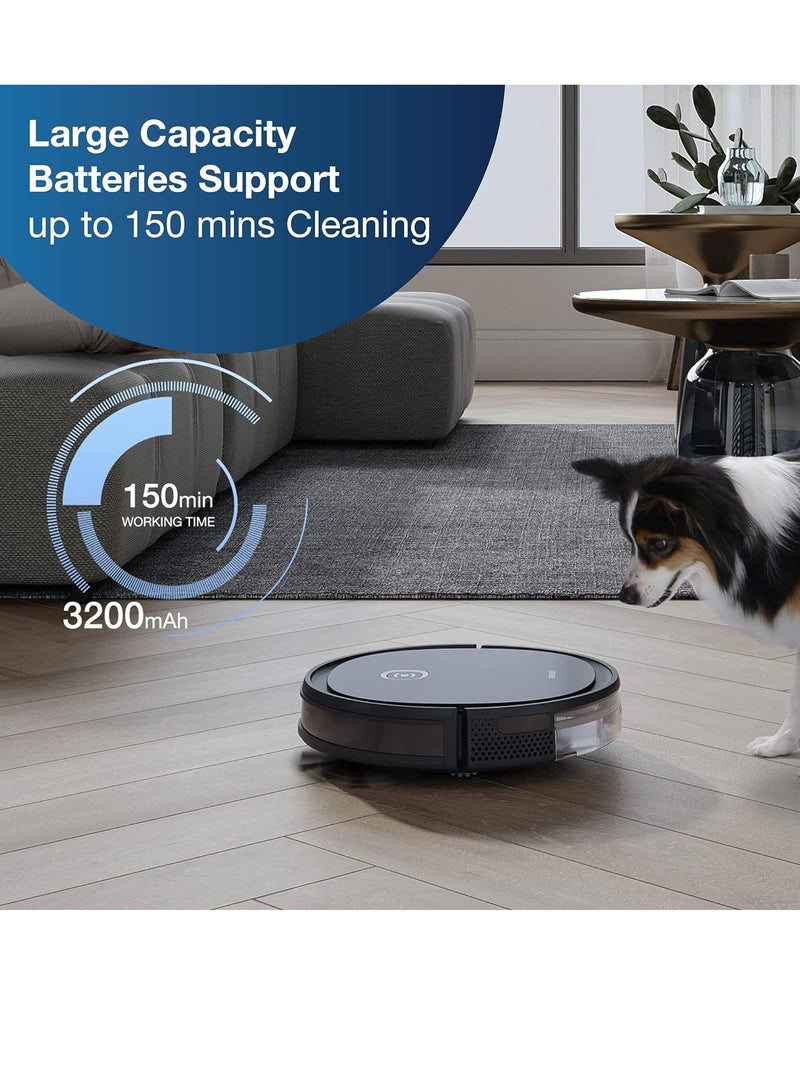 DEEBOT U2 PRO 2-in-1 Robotic Vacuum Cleaner with Mopping, Strong Suction, Smart App Enabled, Google Assistant & Alexa 400 ml 26 W DGN22-74 Black