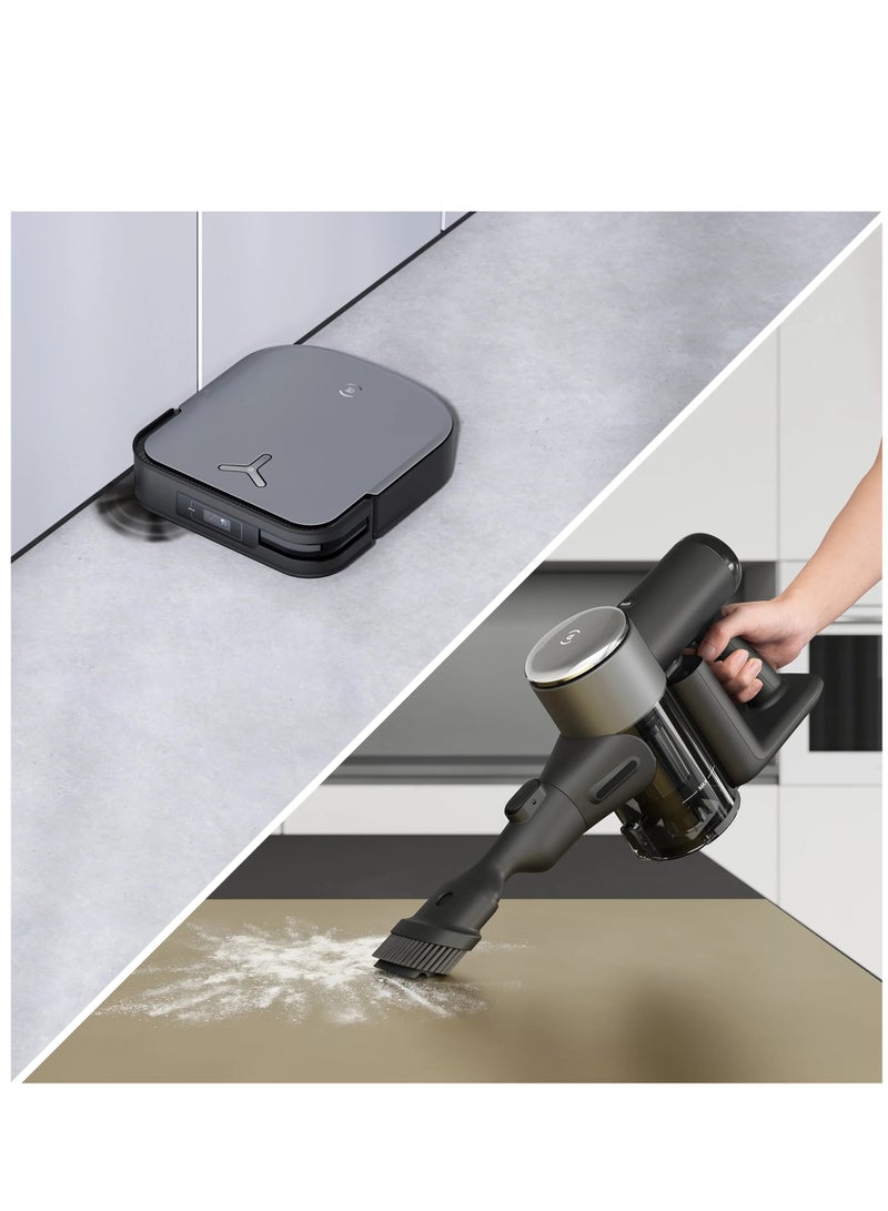 DEEBOT X2 Combo,All-in-One Cleaning Hub,8700Pa,60°C Hot Water Washing,15mm Auto-Mop Lift,9.5cm Ultra-thin,Dual Laser LiDAR,90 Days Dust Auto Empty,YIKO 2.0,6400 mAH Big Battery-Black 4 L 65 W DEX86 Black