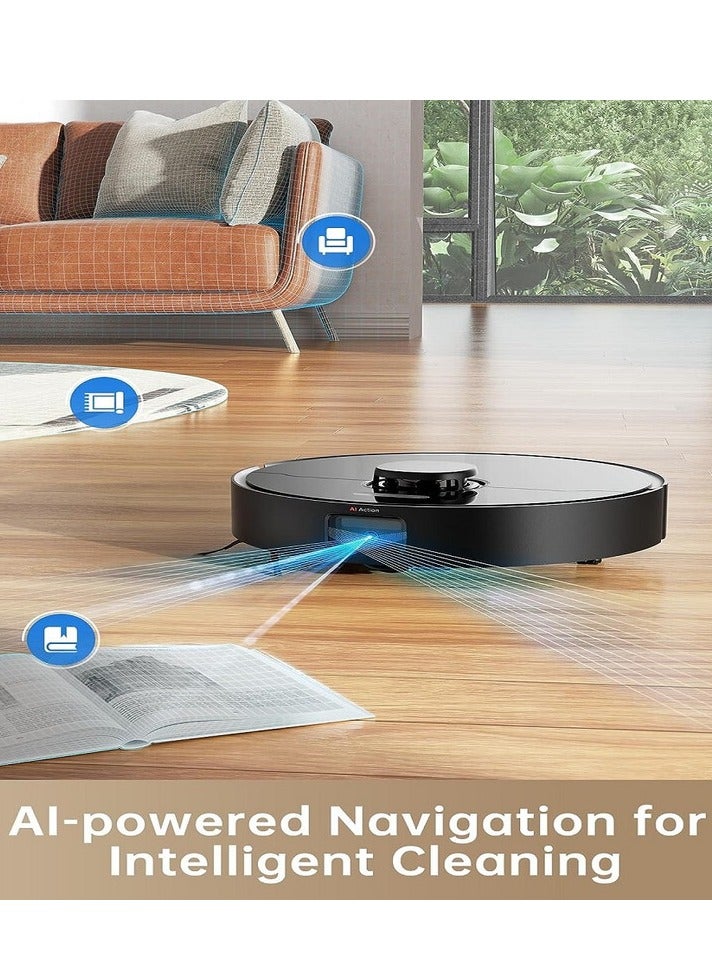 Dreametech D10s Pro Robot Vacuum and Mop Combo, Powerful 5000Pa Suction, AI-Powered Obstacle Recognition, 280mins Runtime, Robot Vacuum Cleaner Compatible with Alexa, Perfect for Pet Hair, Carpets