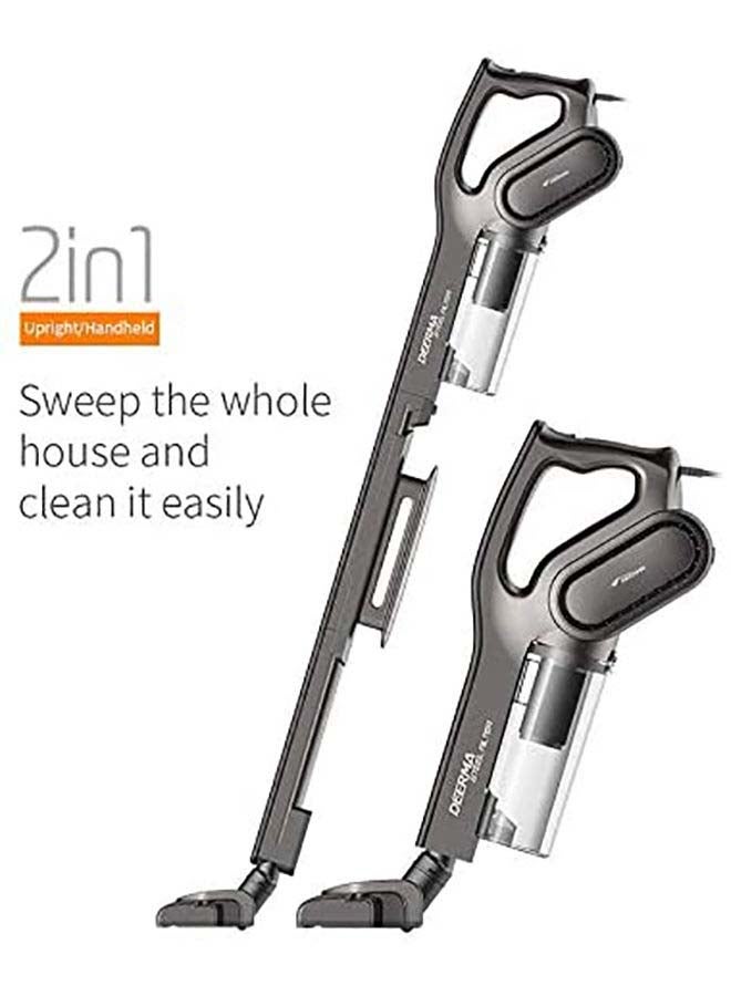 Handheld and Upright 2-In-1  Vacuum Cleaner with HEPA Filter, Ergonomic Handle, Low Noise For Quite Cleaning 1 L 600 W DEM-DX700S Black