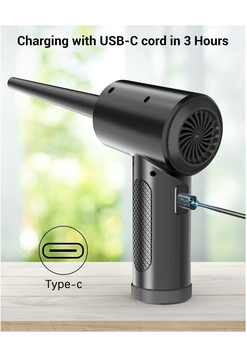 Electric Air Duster,Cordless Compressed Air Duster for Laptop Computer Keyboard, 50000 RPM Portable Electronic Air Duster, 6000mAh Rechargeable Air Blower