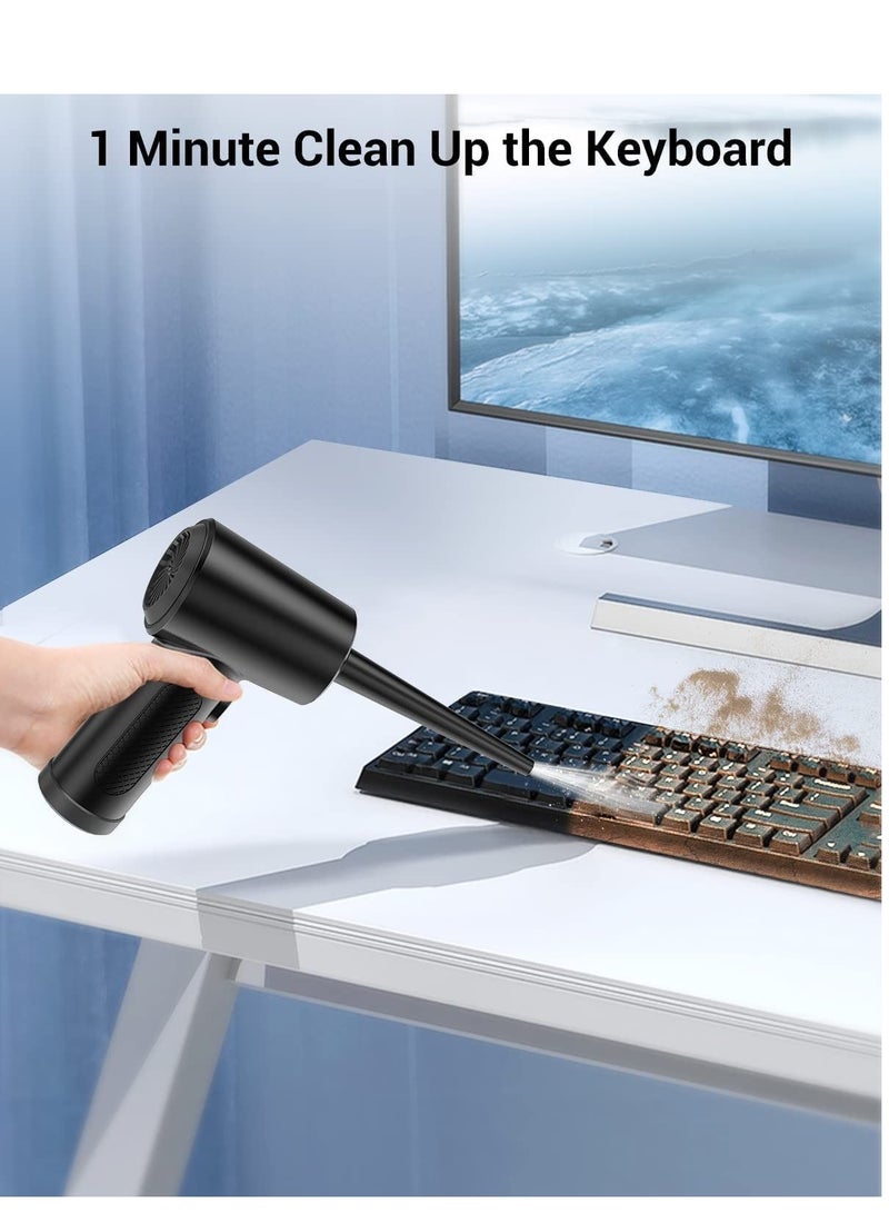 Electric Air Duster,Cordless Compressed Air Duster for Laptop Computer Keyboard, 50000 RPM Portable Electronic Air Duster, 6000mAh Rechargeable Air Blower
