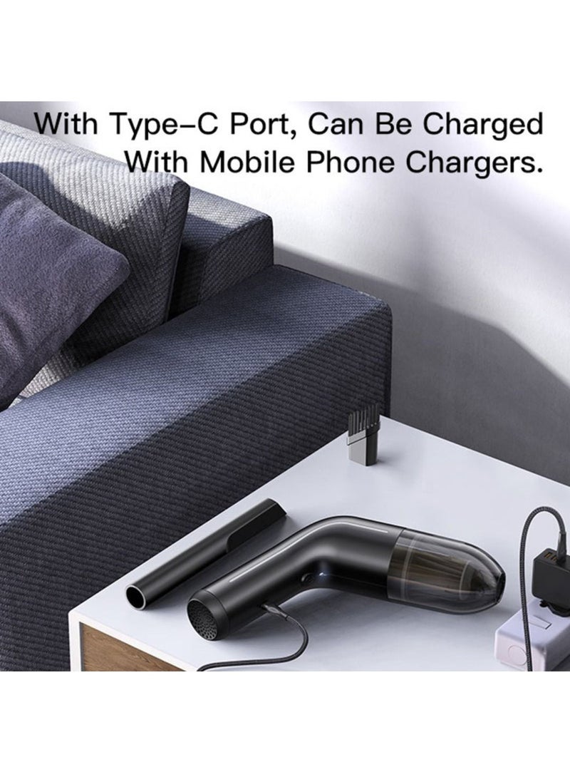 Portable Cordless Handheld Vacuum Cleaner, 6000PA Strong Suction, 60W Rechargable, Dry Use
