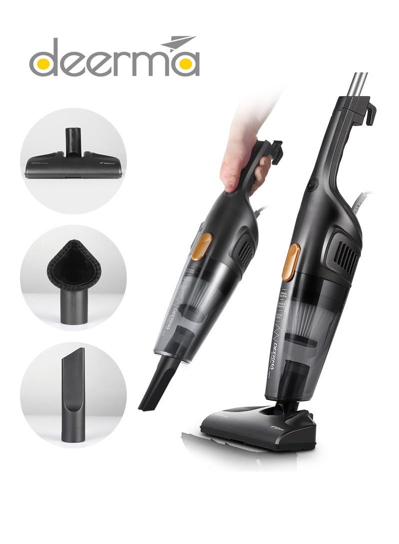 2 in 1 Handheld Vacuum Cleaner 12kPa Strong Suction 600W Powerful Lightweight/5M Power Cable 1.2 L 600 W DX115C Black