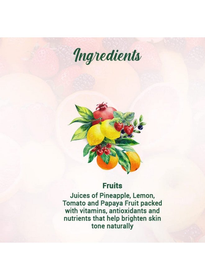 Fruit Brightening Depigmentation And Tan Removal Face Pack| Ayurvedic And Organically Pure| Tan Removal Face Pack For All Skin Types|100% Botanical Extracts| 75Gm