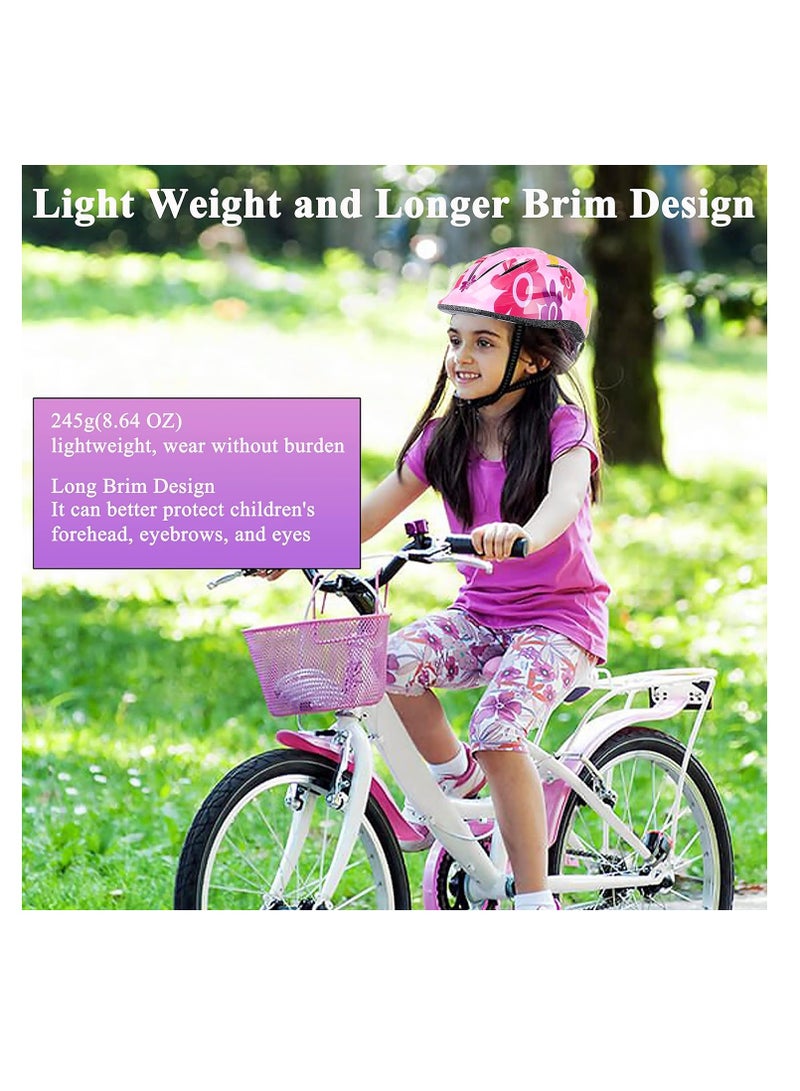 Kids Helmet And Pad Set 7 In 1 Adjustable Safety Toddler Helmet Kids Bike Helmet Protective Gear Set For Scooter Skateboard Roller Skating Cycling