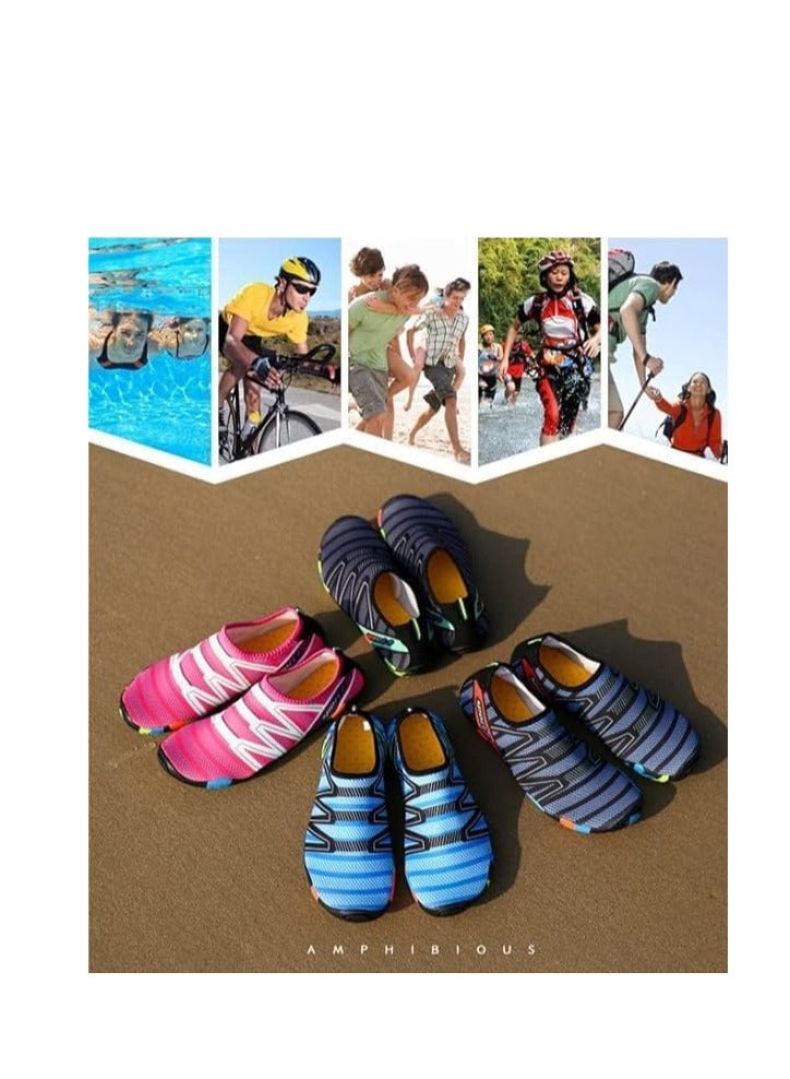 Water Shoes Beach Shoes Boys Lightweight Breathable Quick-Dry Non-Slip Aqua Shoes for Snorkeling Swimming Surfing Kayaking Beach Pool Water Parkfor Women Men Kids