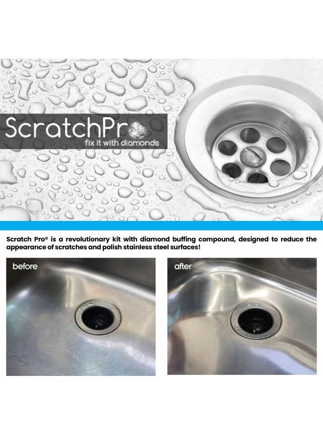 Scratch Pro  Kit For Removing Scratches And Polishing Stainless Steel Sinks