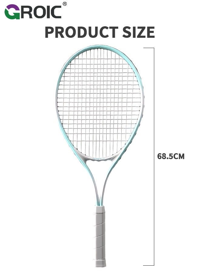 Tennis Rackets for Adults, 27 Inch Tennis Racquets with 3 Balls, 1 Bag，Pro Tennis Training Equipment, Recreational Students Beginner Tennis Racket, Comfortable Handle with Pre-Strung