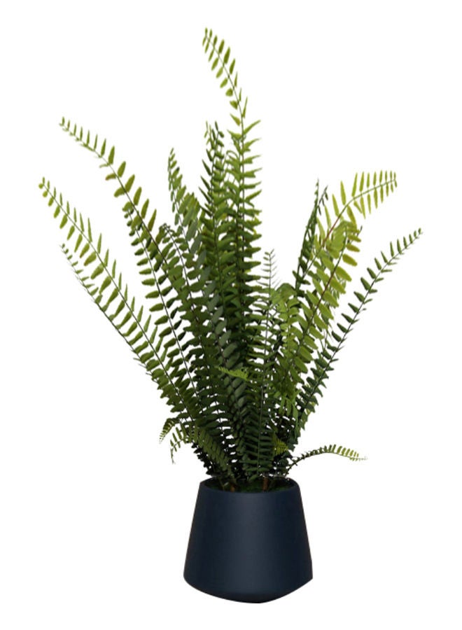 Artificial Fern in Ceramic Pot Green Grey/Brown - 89 cm