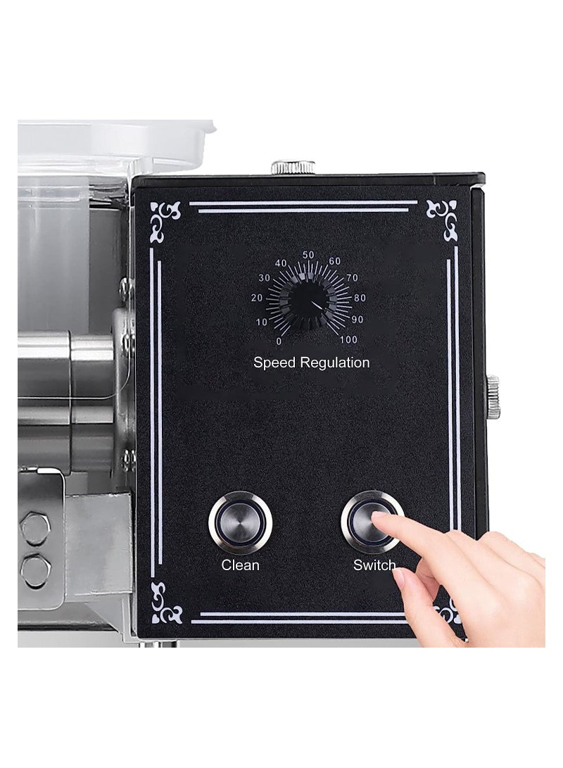 COOLBABY Snowflake Ice Shaving Crusher Machine Commercial Smoothie Milk Tea Shop Snow Cone Maker Thickness Adjustable for Bar Cocktails/Milk