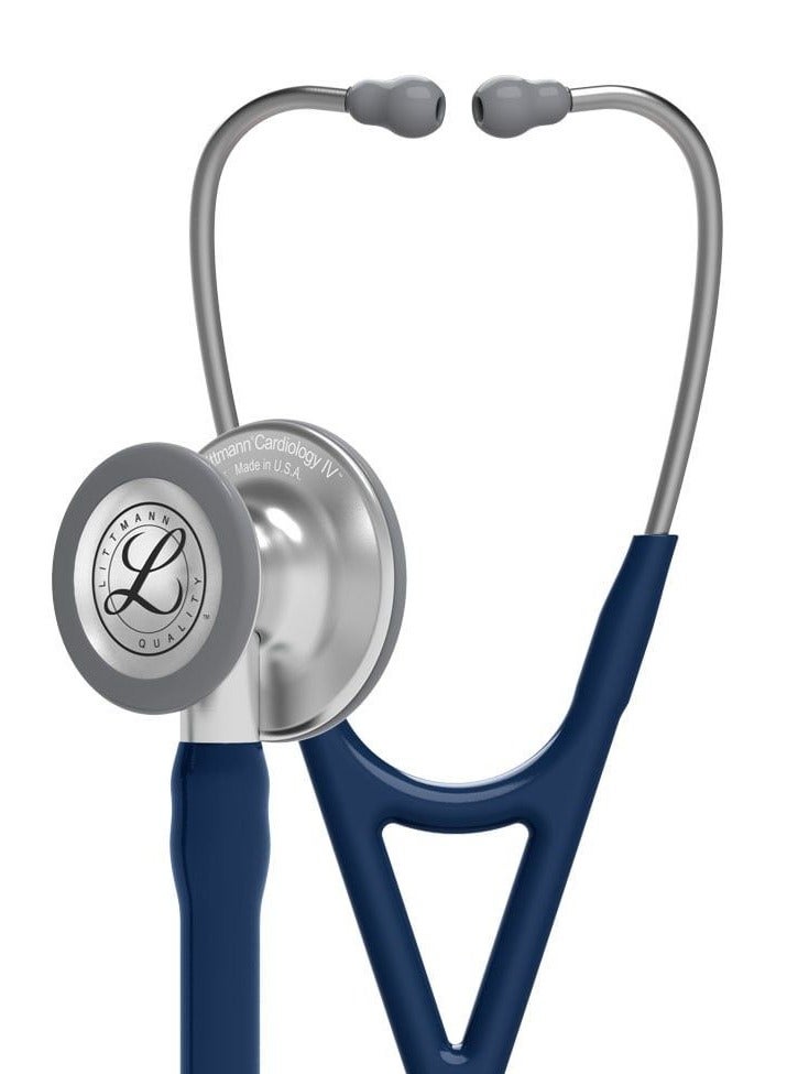 3M Littmann 6154 Cardiology IV Stethoscope Navy Blue Enhanced Acoustic Sensitivity Dual Tunable Diaphragm  Stainless Steel Chestpiece 27 Inch Length Ideal for Critical Care & Pediatric Use