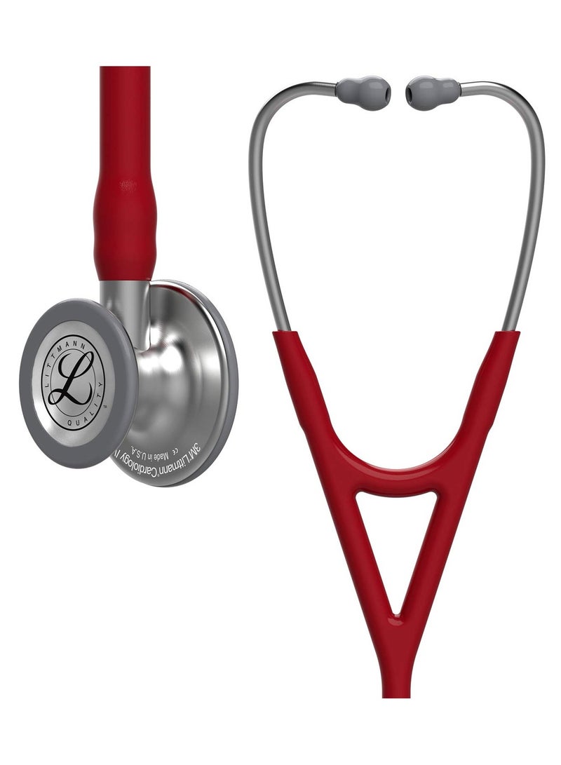 3M Littmann 6184 Cardiology IV Stethoscope Burgundy Enhanced Acoustic Sensitivity Dual Tunable Diaphragm  Stainless Steel Chestpiece 27 Inch Length Ideal for Critical Care & Pediatric Use