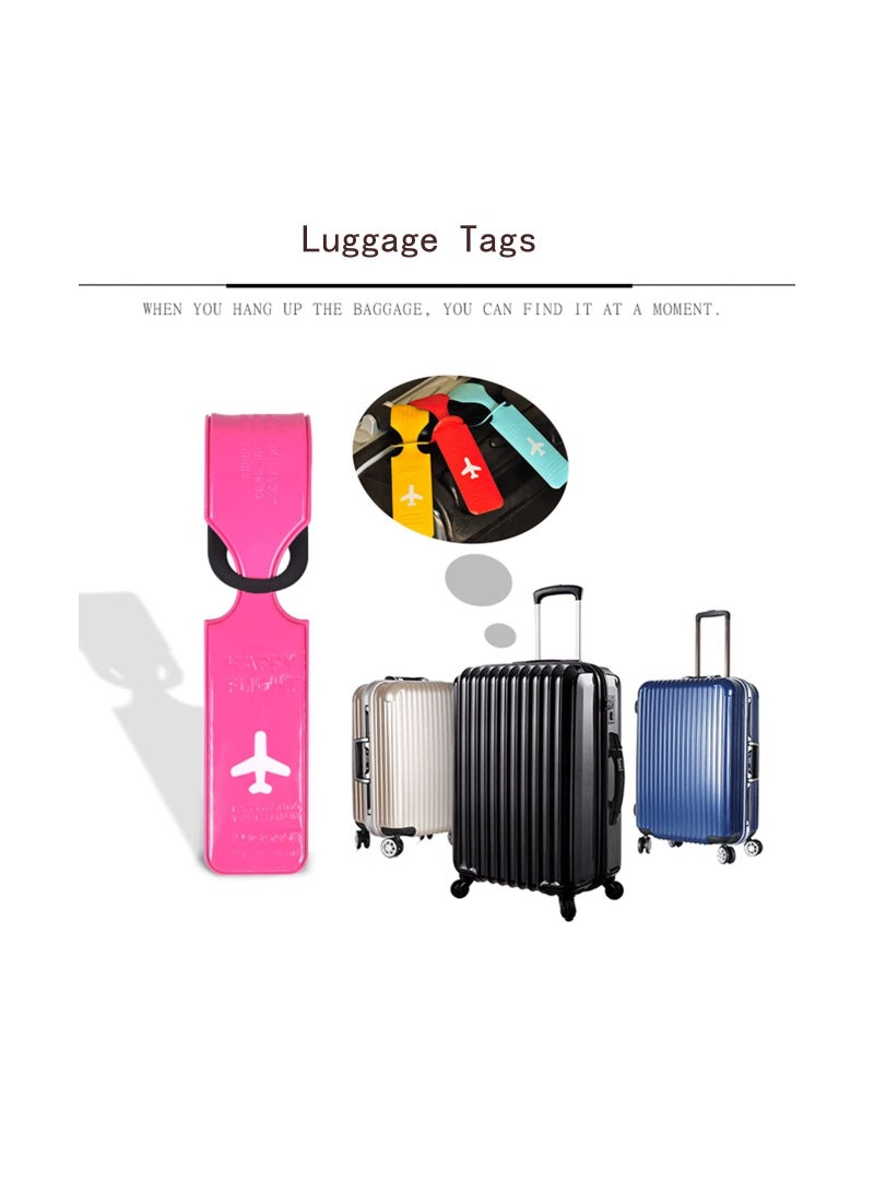 6 Pieces Luggage Tags, Travel Suitcases Baggage Identifier Tag with Information Card Paper