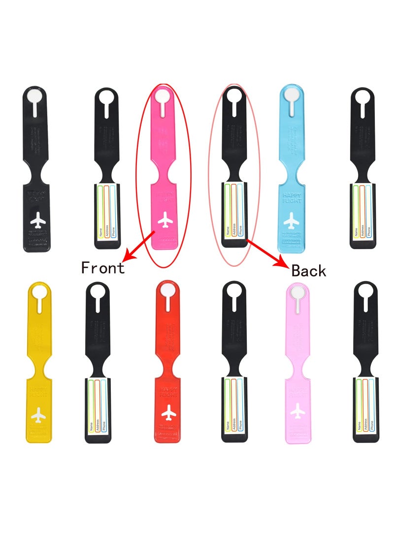 6 Pieces Luggage Tags, Travel Suitcases Baggage Identifier Tag with Information Card Paper