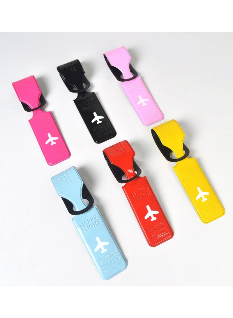 6 Pieces Luggage Tags, Travel Suitcases Baggage Identifier Tag with Information Card Paper