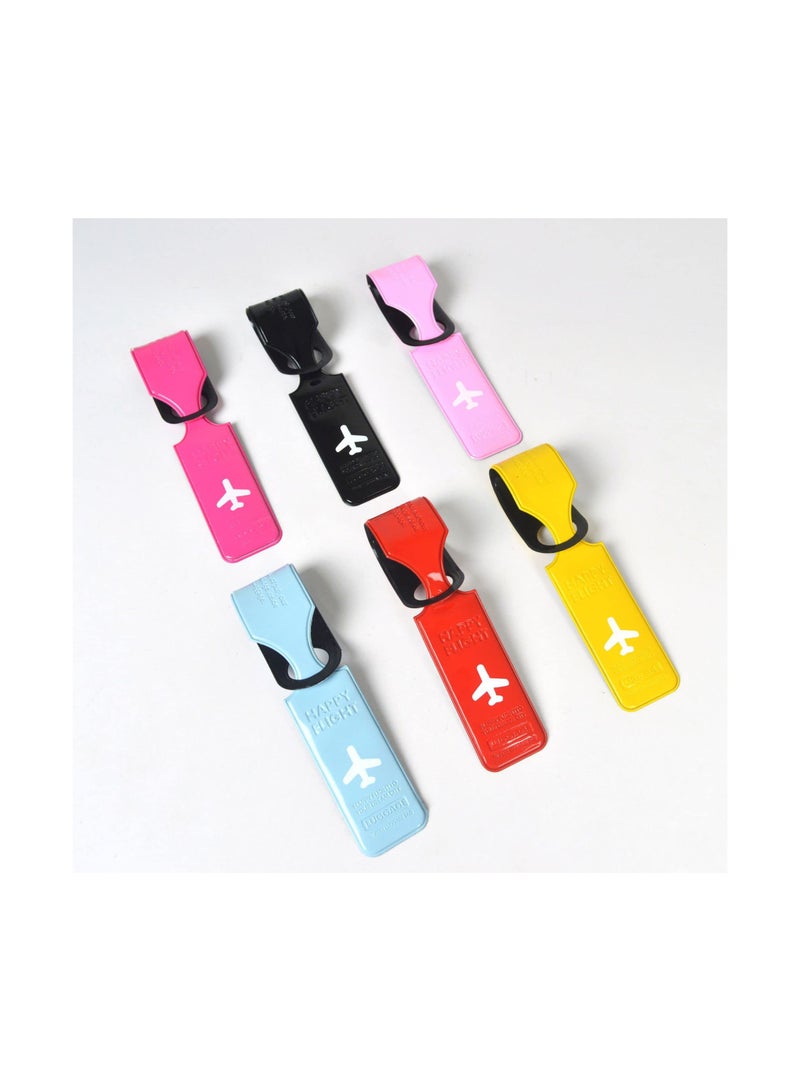 6 Pieces Luggage Tags, Travel Suitcases Baggage Identifier Tag with Information Card Paper