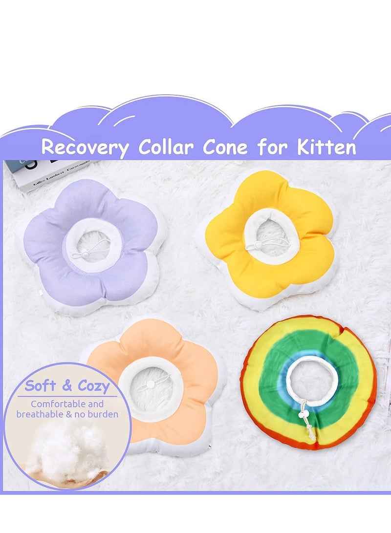 Cat Cone After Surgery, Pet Soft Recovery Collar Cones for Kitten Small Dogs Anti Licking Wounds, Adjustable Cats E Collar Cute Waterproof Elizabethan Collars, L