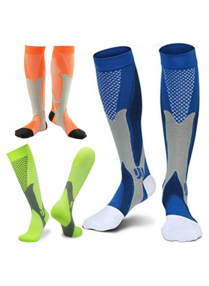 Compression Socks (3 Pairs) for Men Circulation 20-30 mmHg Medical Compression Stockings Women Nursing