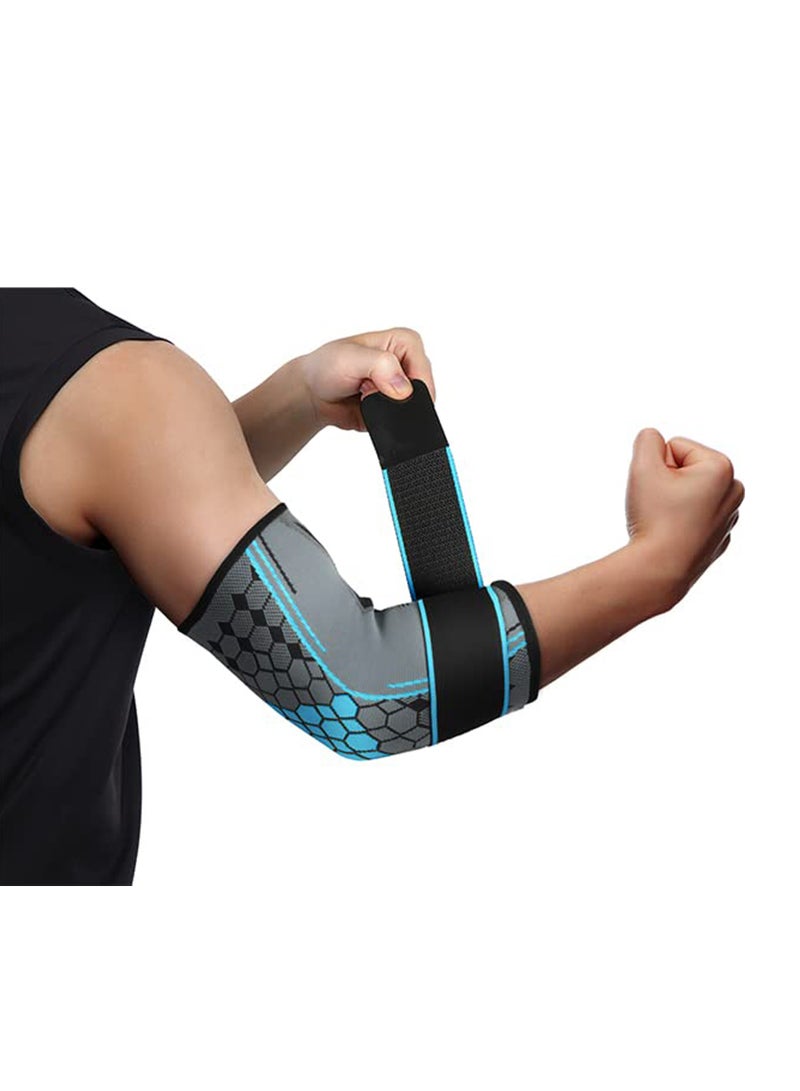 Elbow Brace, Tennis Elbow Support Brace with Compression Strap for Men and Women, Arm Support Sleeve for Golfers Elbow, Weightlifting, Tendonitis, Joint Pain Relief, Sports