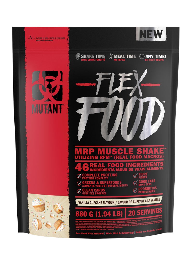 Flex Food MRP Muscle Shake 880g (1.94lb) - Vanilla Cupcake