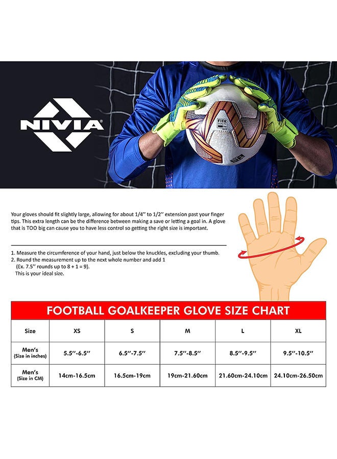 Carbonite Web Goalkeeper Latex Double Hand Gloves with Grip | Small | for Men & Women | for Football, Soccer goalkeeping