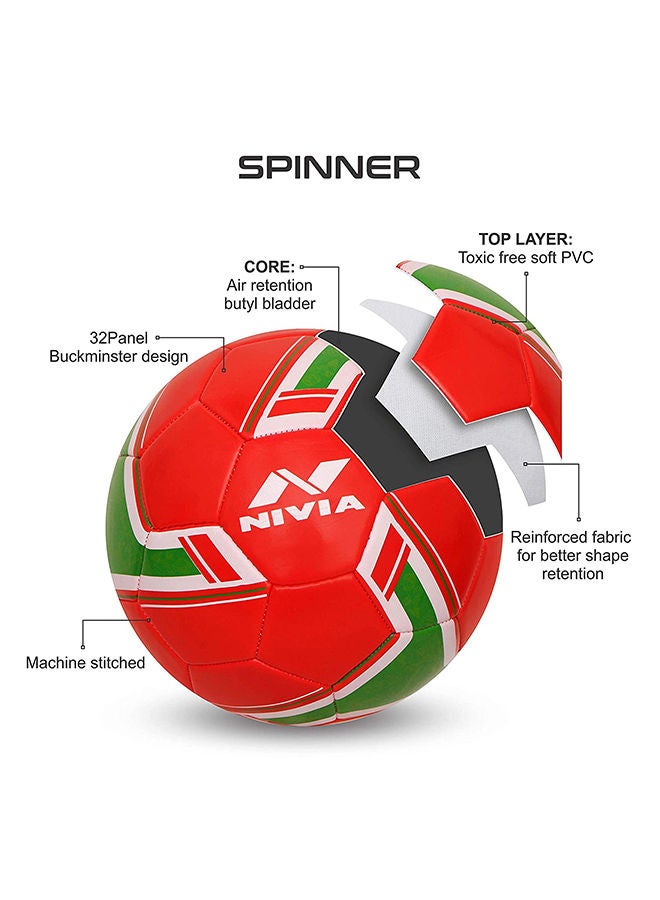 Spinner Football | Size 5| Machine Stitched | 32 Panel | Hobby Playing Ball | Soccer Ball | Butyl Bladder Core