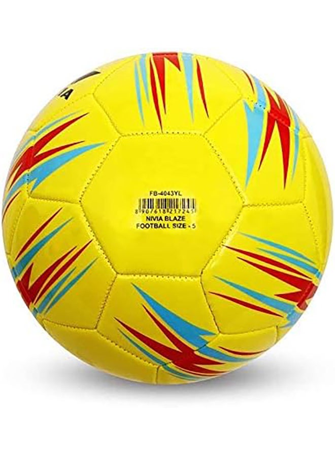 Blaze Football | Size : 5| Machine Stitched | PVC Rubber Moulded | Training | Match | Soccer Ball | Outdoor Sport